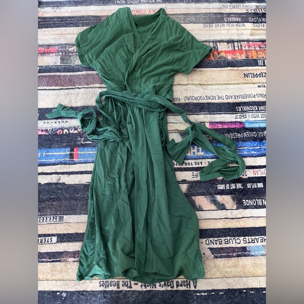 Soulmia Green Wrap Dress size large